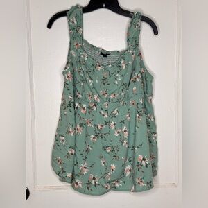 Torrid green Peplum Challis Corset Top in size 3.